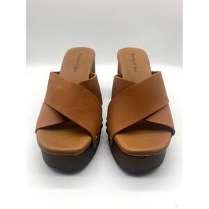 Chocolat Blu Hedy Womens US 7 Platform Brown Suede Studded Casual Block Heel